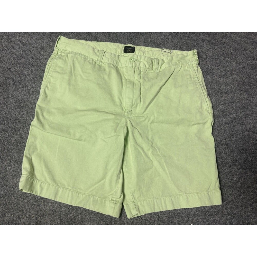 J.CREW Chino Shorts Mens 36 Green Stanton Twill Flat Front 9" Inseam Casual